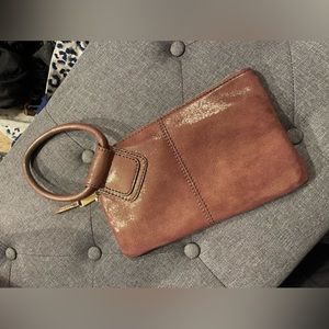 Purple Metallic Hobo Wristlet